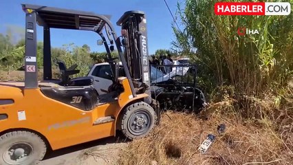 Forklift ile otomobilin karıştığı kazada bir yaralı