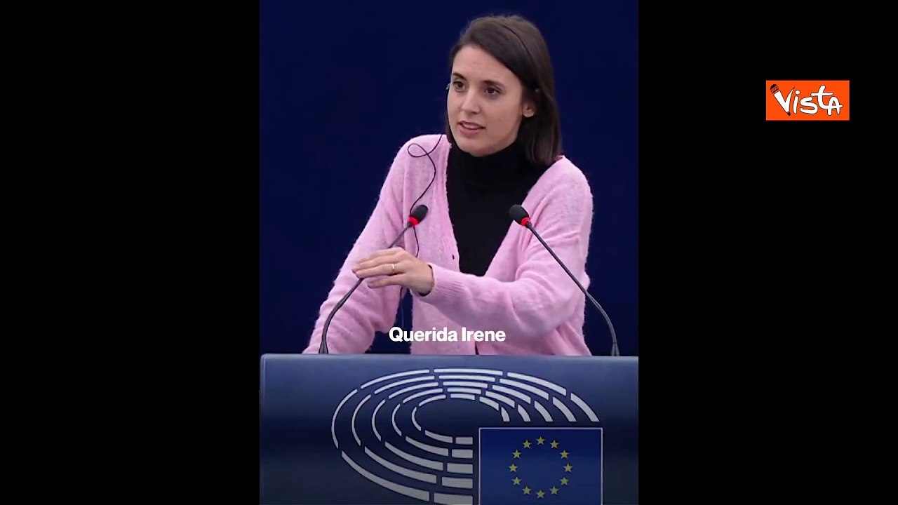 "Sono deputata, non cara". Irene Montero (SeD) risponde al collega Perez (Esn) all'Eurocamera