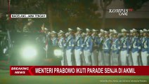 Hujan, Ini Momen Prabowo Masuk Lapangan Pancasila Pimpin Upacara Parade Senja di Akmil Magelang