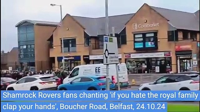 Anti-royal chanting from Shamrock Rovers fans