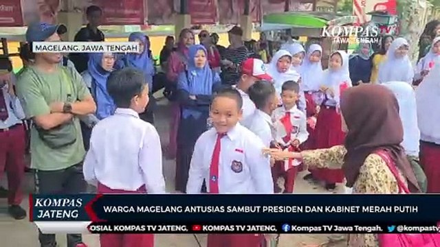 Warga Magelang Antusias Sambut Presiden, Wapres dan Kabinet Merah Putih