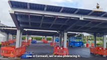 New solar panel canopy at Cornwall Council nears completion