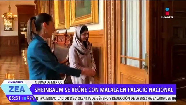 Claudia Sheinbaum se reúne con Malala Yousafzai en Palacio Nacional
