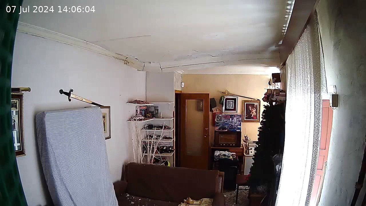 Caída del techo de una vivienda