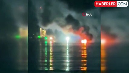 Bodrum'da Lastik Bot Patladı, Kaptan Denize Atladi