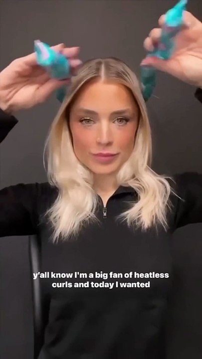 Kitsch Satin Heatless Curling Set - Overnight Hair Curlers to Sleep in, Heatless Curls, Heatless Hair Curler Overnight Curls, Heatless Curling Rod Headband, No Heat Soft Curlers to Sleep in - Sunset