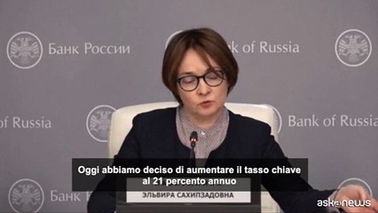 La Banca centrale russa alza i tassi al 21%