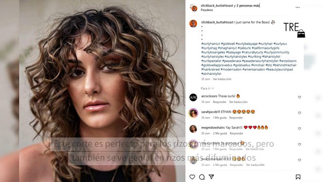 El corte para pelo rizado que triunfa este otoño tiene un toque rockero y equilibra las facciones más angulosas