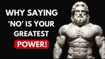 The Power of Saying 'No' for Personal Freedom | STOICISM