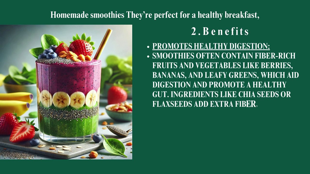 healthy eating for kids Homemade smoothies They’re perfect for a healthy breakfast,