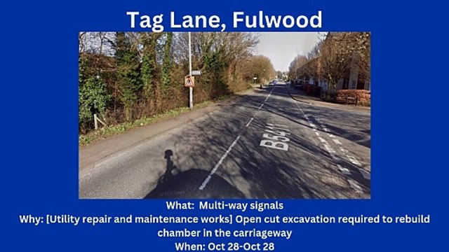 Roadworks starting in Preston & South Ribble (28/10-3/11)