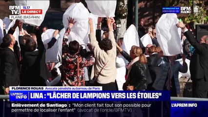Un lâcher de lanternes a eu lieu à la fin de la cérémonie. Fanny Groll a été la première à laisser s'envoler la sienne en hommage à sa fille Lina