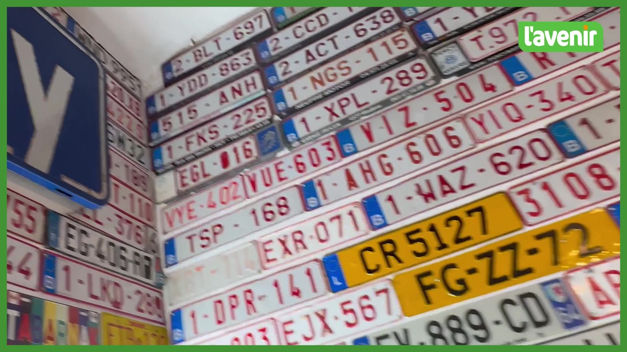 Ethan collectionne les plaques d'immatriculation