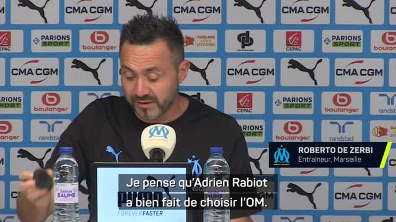 Marseille - De Zerbi : "Rabiot sait comment aborder ces matches"