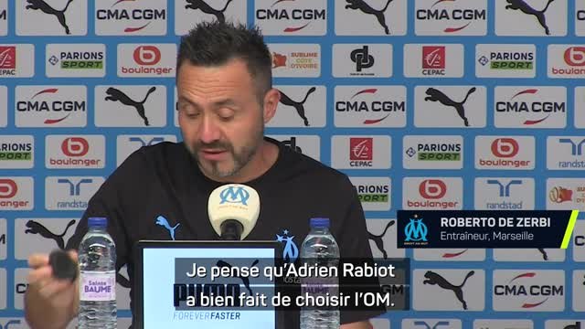 Marseille - De Zerbi : Rabiot sait comment aborder ces matches