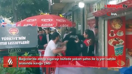 Bağcılar'da sigara kavgası! O anlar kameraya yansıdı
