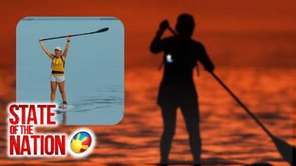 54-anyos na babae, nag-stand up paddle board mula Iloilo hanggang Negros Occidental | SONA