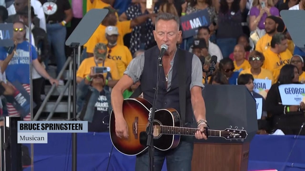Bruce Springsteen says Donald Trump 'running to be an American tyrant' as he endorses Kamala Harris