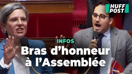 Descargar video: Sandrine Rousseau fait un début de bras d’honneur à l’Assemblée nationale puis présente des excuses