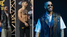 Sergio Ramos acompaña a Topuria a su careo ante Max Holloway