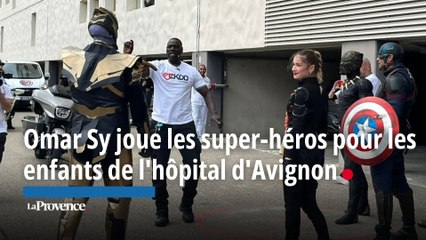 Omar Sy joue les super-héros pour les enfants de l'hôpital d'Avignon