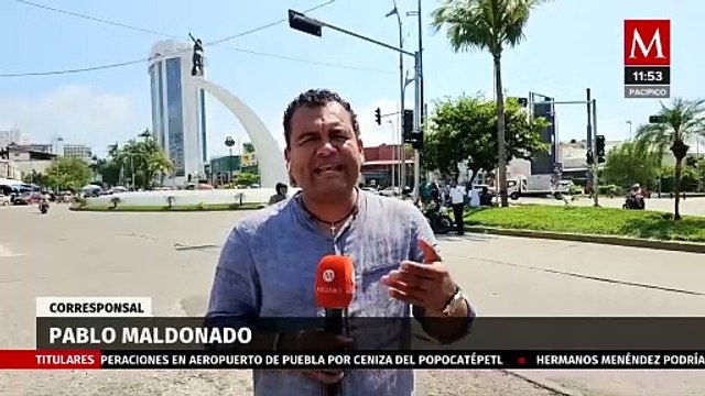 Comerciantes de Acapulco bloquean glorieta de La Diana tras un año del paso del huracán 'Otis'
