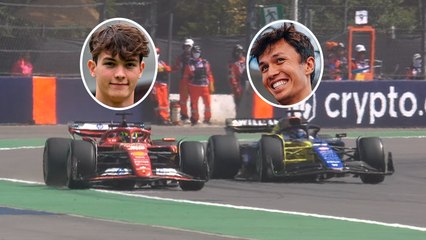GP de México: Alex Albon pierde el control y se estrella con el Ferrari que Leclerc le cedió a Bearman