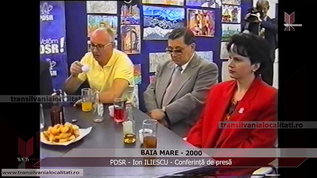 BAIA MARE (2000) - PDSR - Ion ILIESCU - Conferință de presă