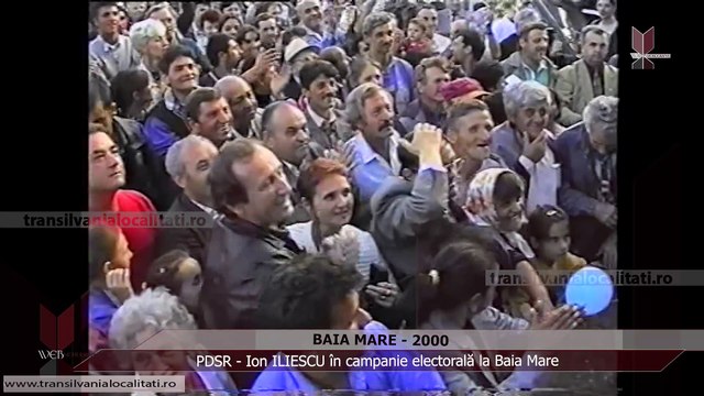 BAIA MARE (2000) - PDSR - Ion ILIESCU în campanie electorală la Baia Mare