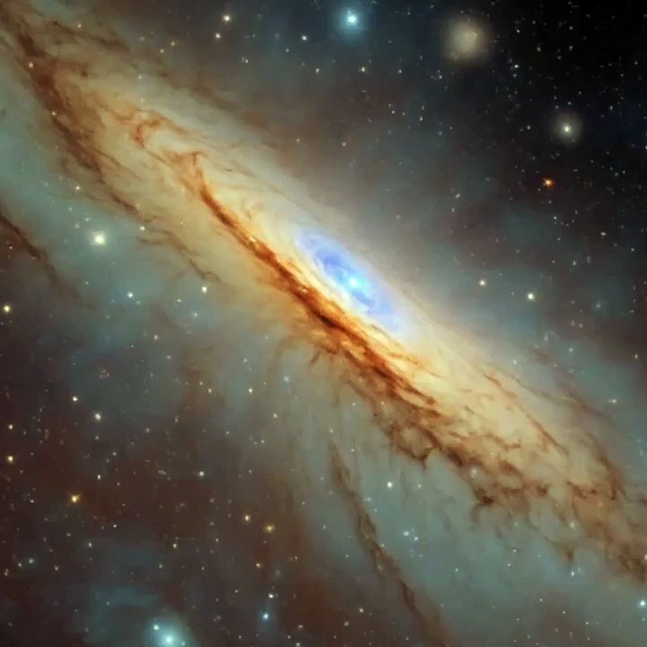 A spaceship crossing space