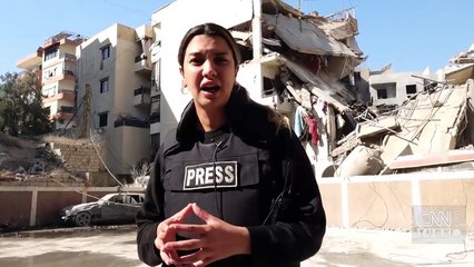 CNN TÜRK İsrail’in vurduğu noktayı görüntüledi: BİNALAR ENKAZA DÖNÜYOR!