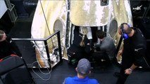 SpaceX Crew-8 exits Dragon capsule with assistance after splashdown