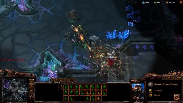 [StarCraft 2]No.0297 Great-Level ZERG vs Hard A.I, WIN[2-Base Ravager-Ling Attack]