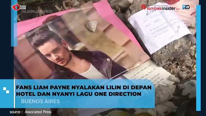 FANS LIAM PAYNE NYALAKAN LILIN DI DEPAN HOTEL DAN NYANYI LAGU ONE DIRECTION