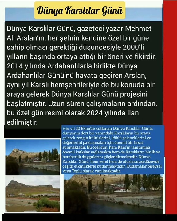 30 ekim Dünya Karslılar günü