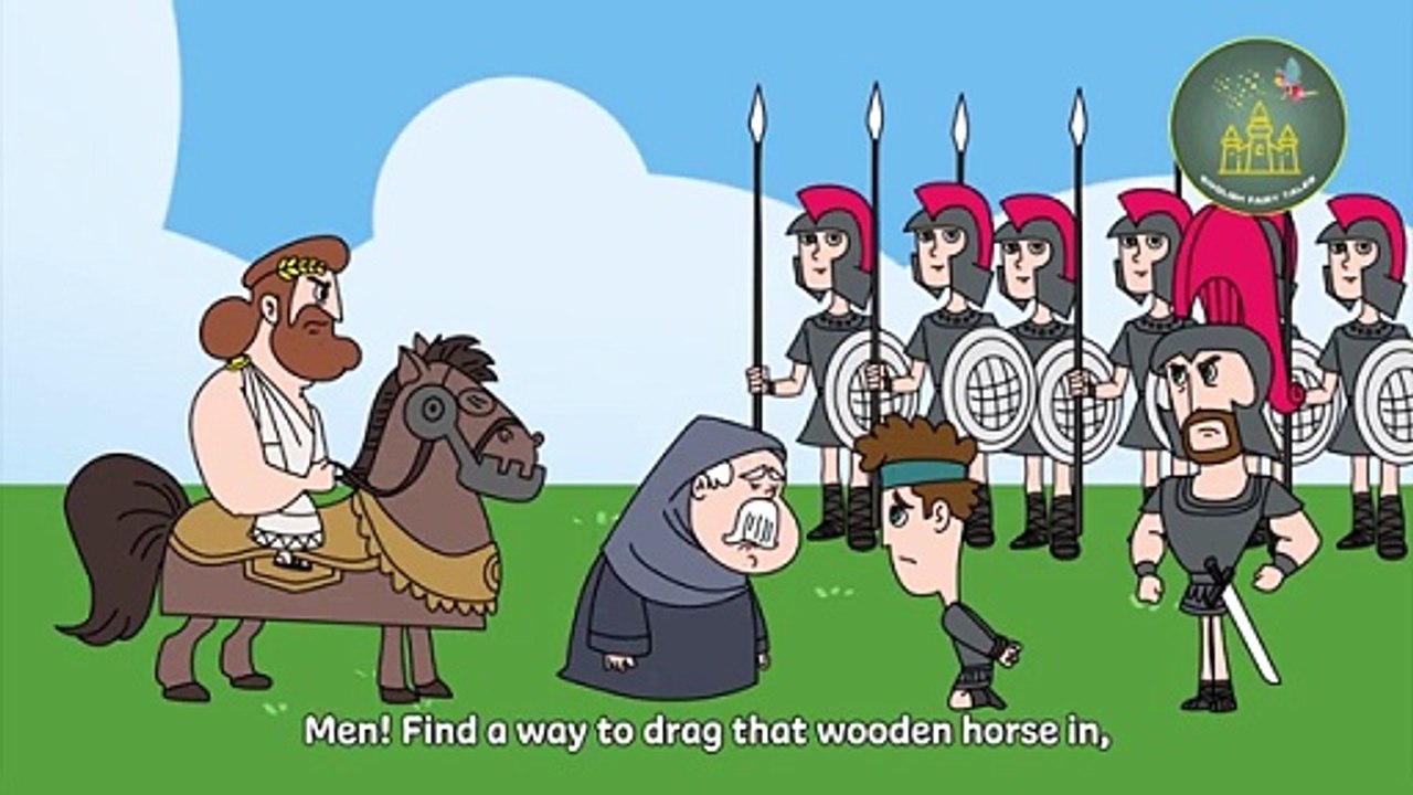 THE WOODEN HORSE STRATEGY OF TROY | Fairy tale animation in English