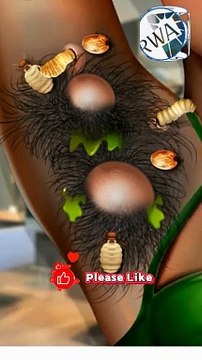 ASMR makup animation short viral video |under arem infection viral video