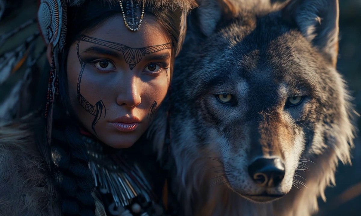 Harmony of the Wild: 432Hz with the Spirit of the Wolf and Woman