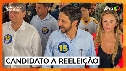 Acompanhado de Tarcísio, Ricardo Nunes (MDB) vota em São Paulo