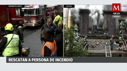 Incendio en CdMx: Rescatan a mujer y mascota