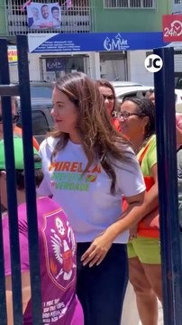 Candidata à Prefeitura de Olinda, Mirella Almeida (PSD) vota no segundo turno das eleições 2024