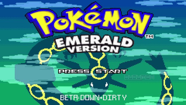 Pokemon Beta Emerald Down + Dirty - GBA ROM Hack you can catch all leaked Gen 3 beta Pokemon