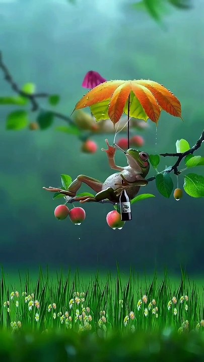 Frog drinking