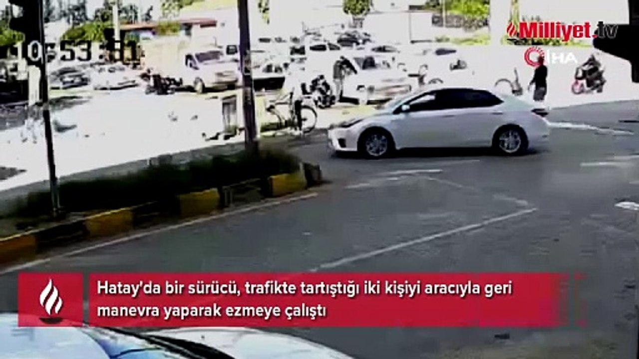 Trafikte tartıştığı 2 kişiyi aracıyla ezmeye çalıştı