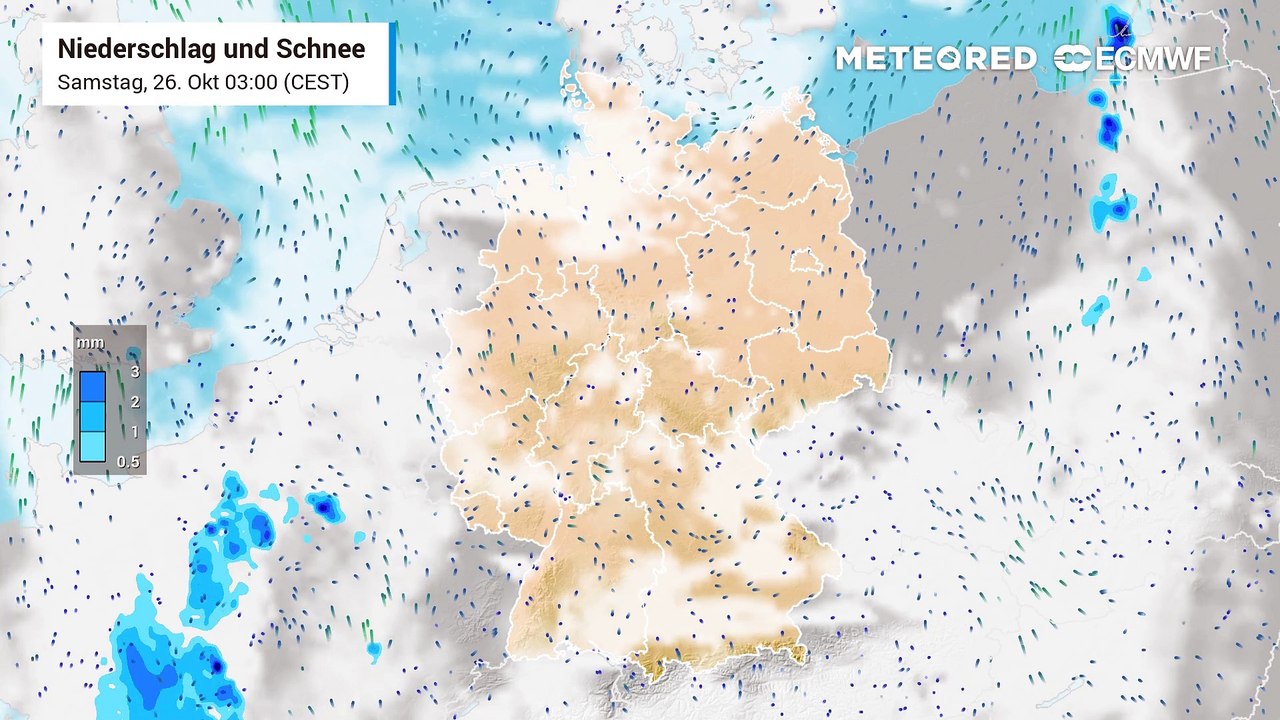 Abgesehen vom norden meist trocken, aber oft zäher nebel und dunst - typisches herbstwetter