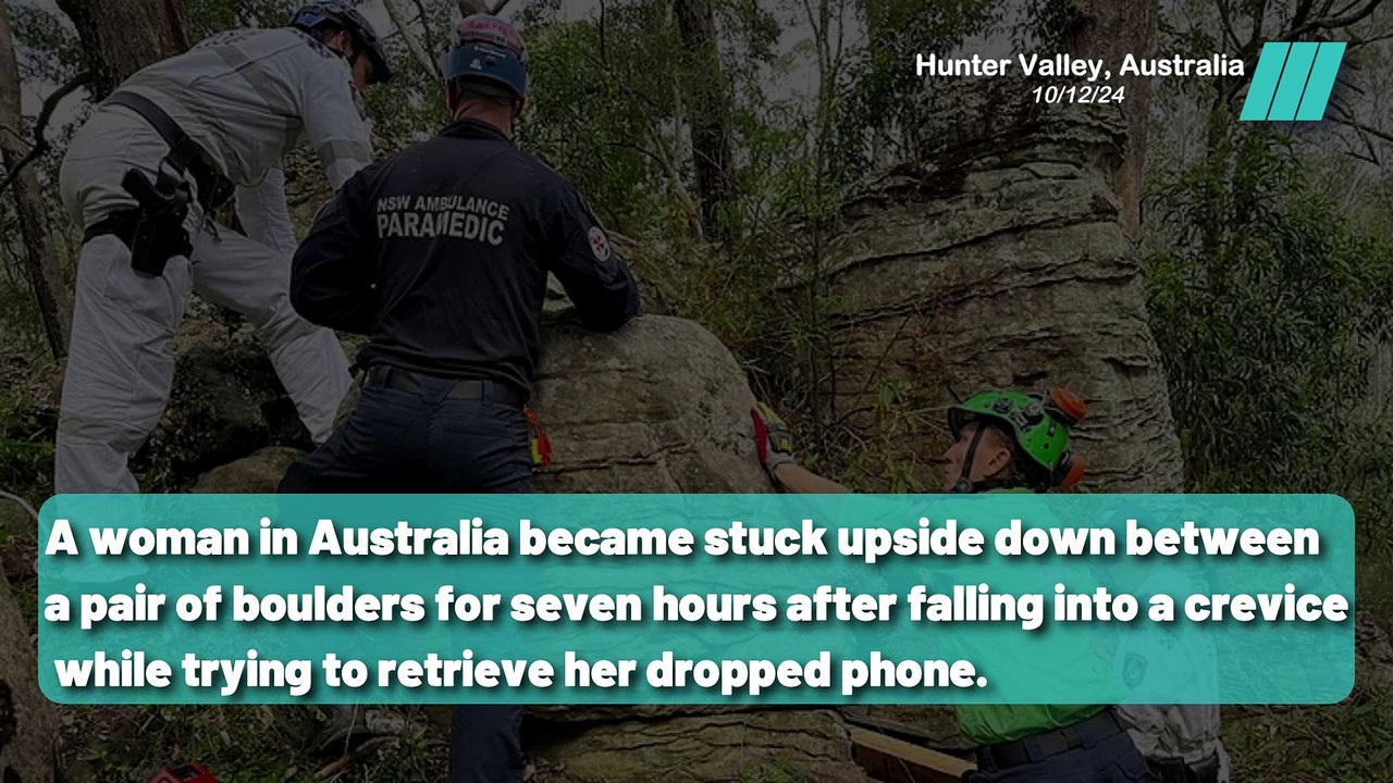 Woman’s Feet Stuck Between Boulders for Hours