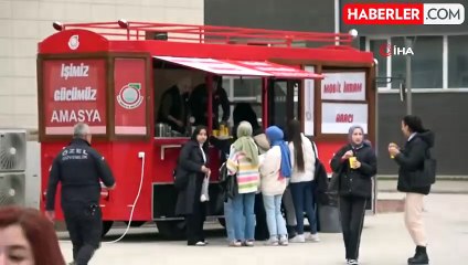 Amasya'da Nostaljik Tramvay 'Çorbabüs' Olup Ücretsiz Çorba Dağıtıyor