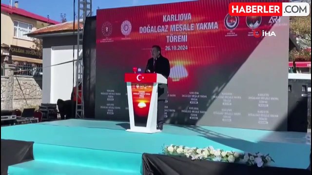 Cumhurbaşkanı Yardımcısı Cevdet Yılmaz Karlıova'da doğal gaz meşale yakma törenine katıldı
