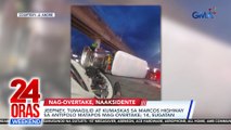 Jeepney, tumagilid at kumaskas sa Marcos Highway sa Antipolo matapos mag-overtake; 14, sugatan | 24 Oras Weekend