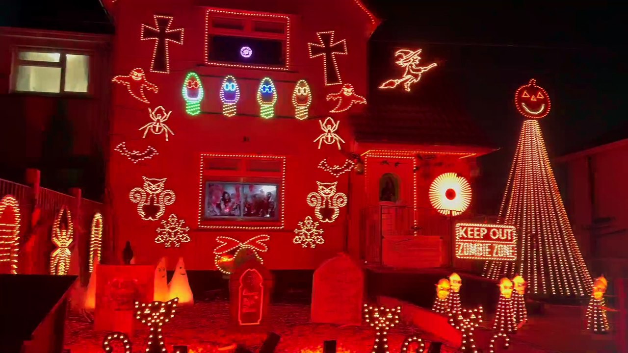 Couple transform house into Bristol's 'brightest' Halloween display with almost 10,000 lights